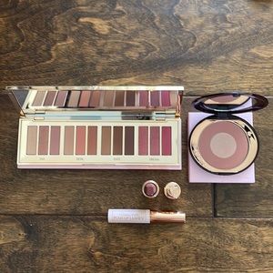 NIB Charlotte Tilbury Pillow Talk Eyeshadow Palette Mascara Lipstick & Blush Set